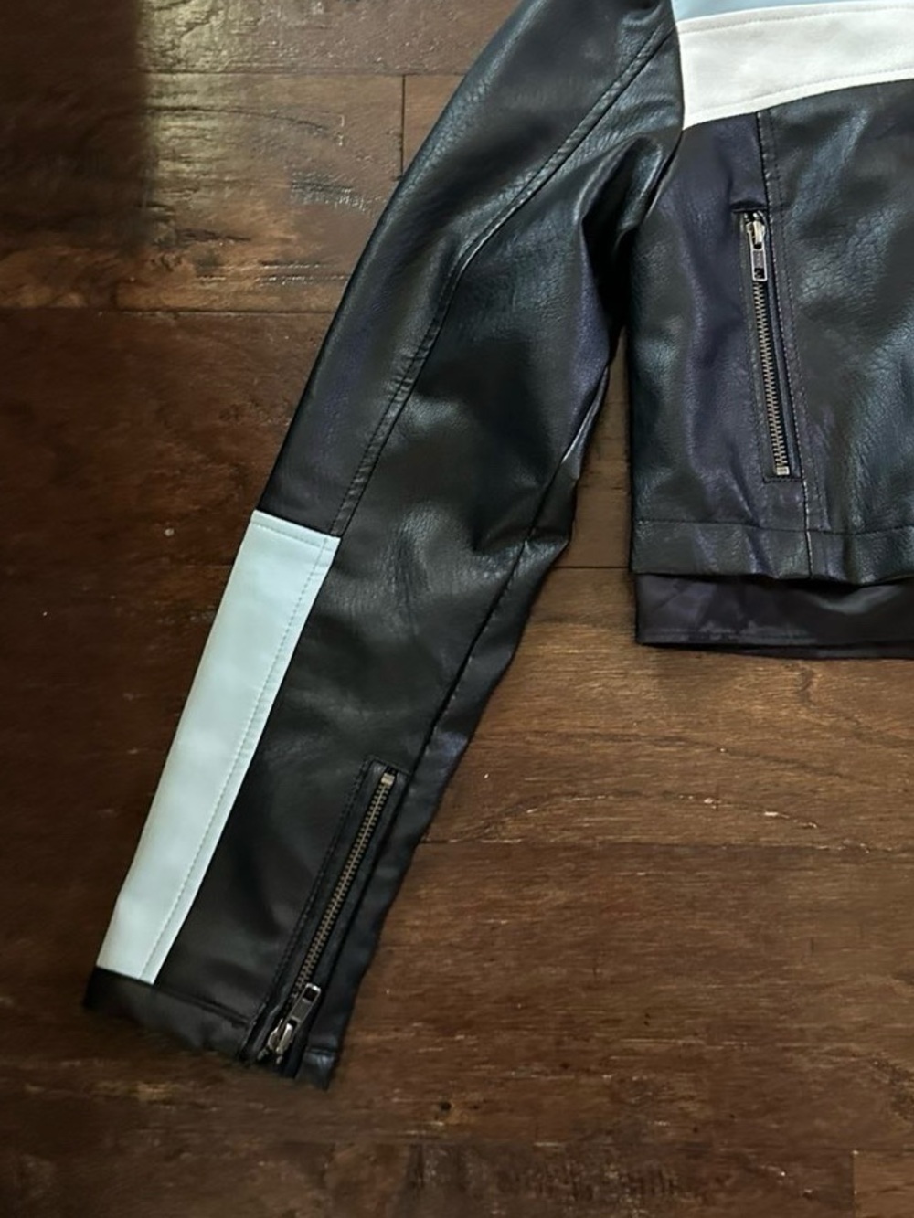 Maeve Anthropologie Colorblock Faux Leather
Moto Jacket Small - Picture 10 of 13